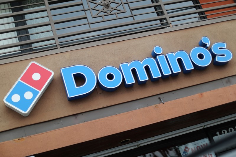 A Domino's Pizza restaurant is seen in Los Angeles