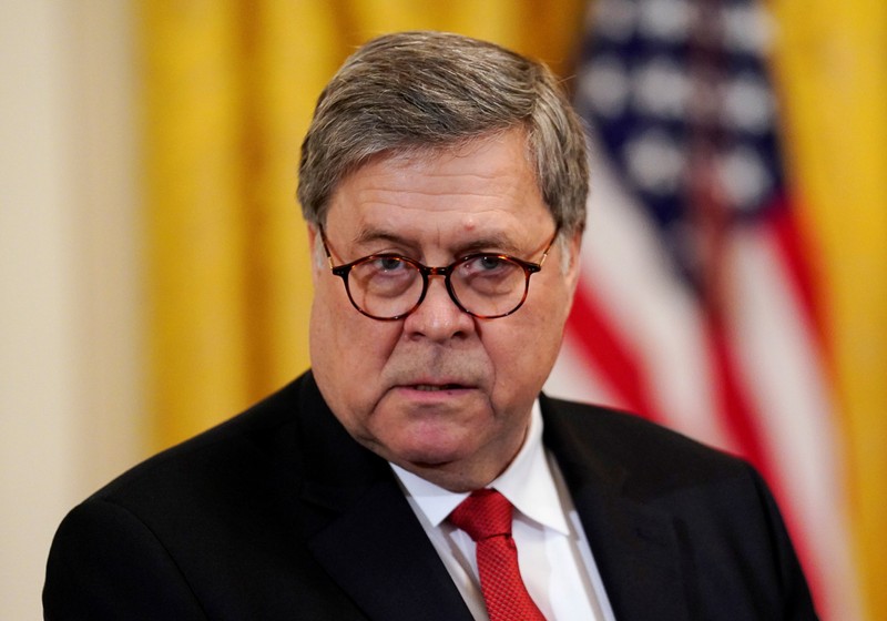 FILE PHOTO: U.S. Attorney General William Barr at the 