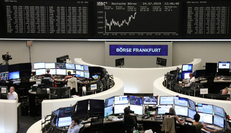 FILE PHOTO: The German share price index DAX graph at the stock exchange in Frankfurt