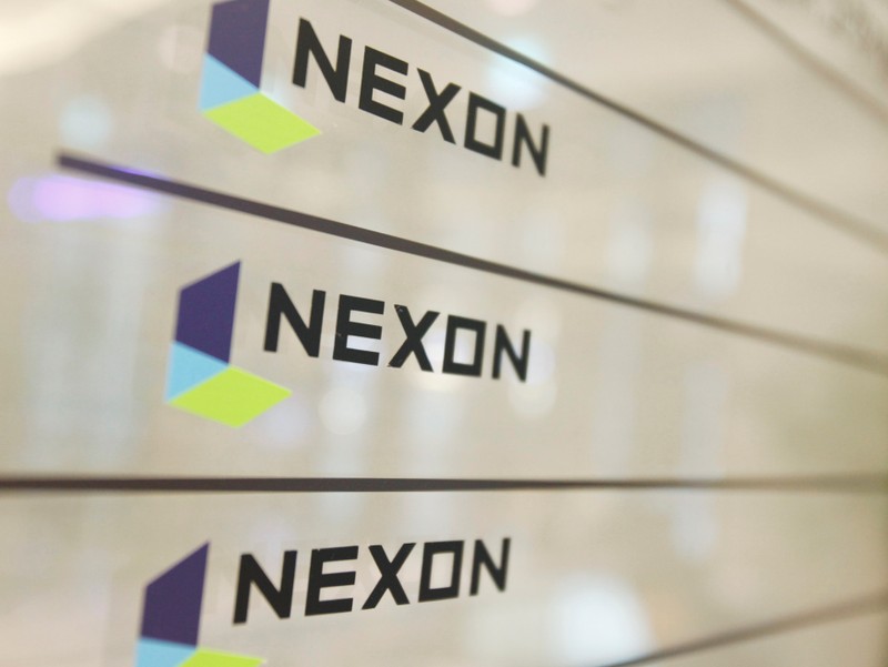 FILE PHOTO: Logos of Nexon are seen at its main office building in Seoul