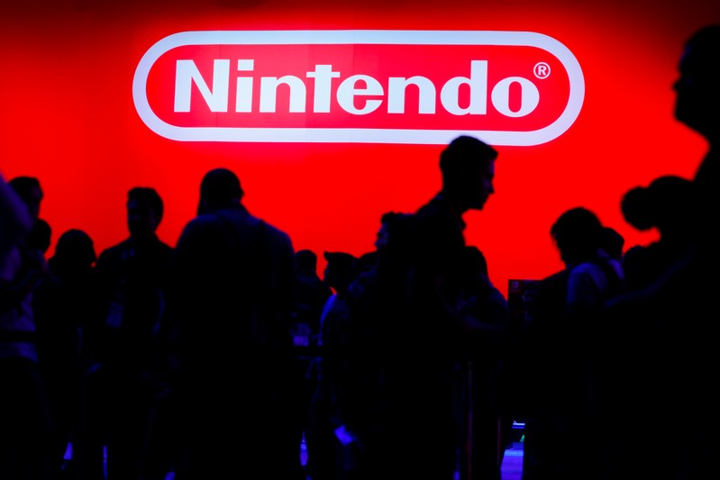 A display for the gaming company Nintendo is shown during opening day of E3, the annual video games expo revealing the latest in gaming software and hardware in Los Angeles