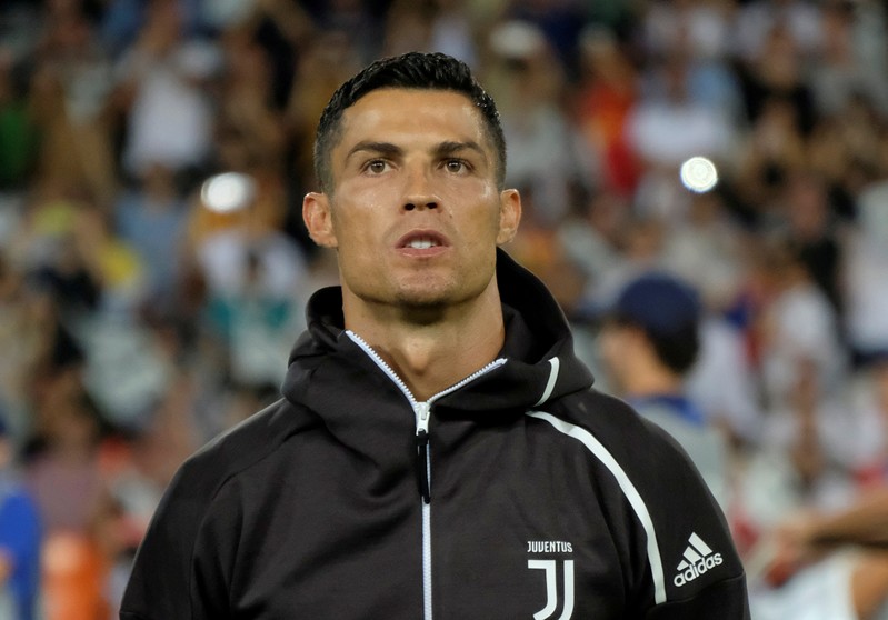 FILE PHOTO: Juventus' Ronaldo appears before the match at the Champions League, Group H, Valencia v Juventus in Mestalla Stadium in Valencia