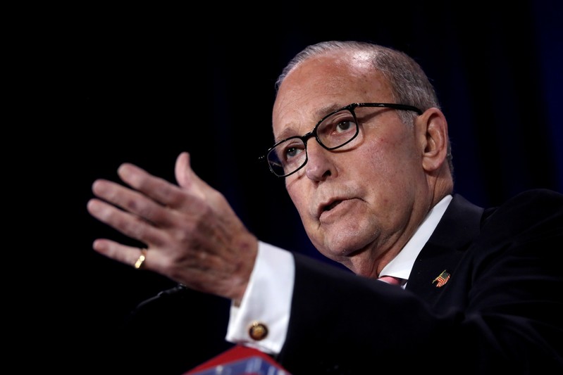 FILE PHOTO: White House economic adviser Larry Kudlow delivers remarks at SelectUSA Investment Summit in Washington D.C., U.S.