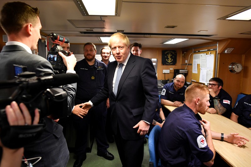 Britain's Prime Minister Boris Johnson visits in Scotland