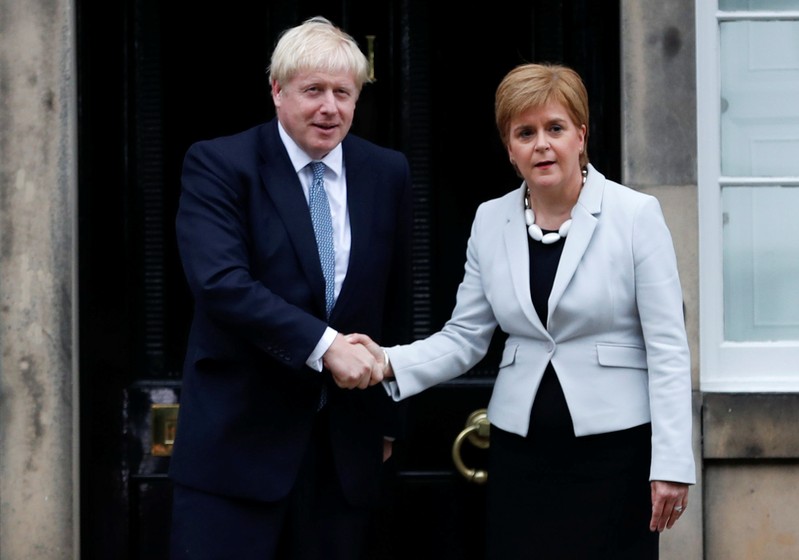 Britain's Prime Minister Boris Johnson visits Scotland