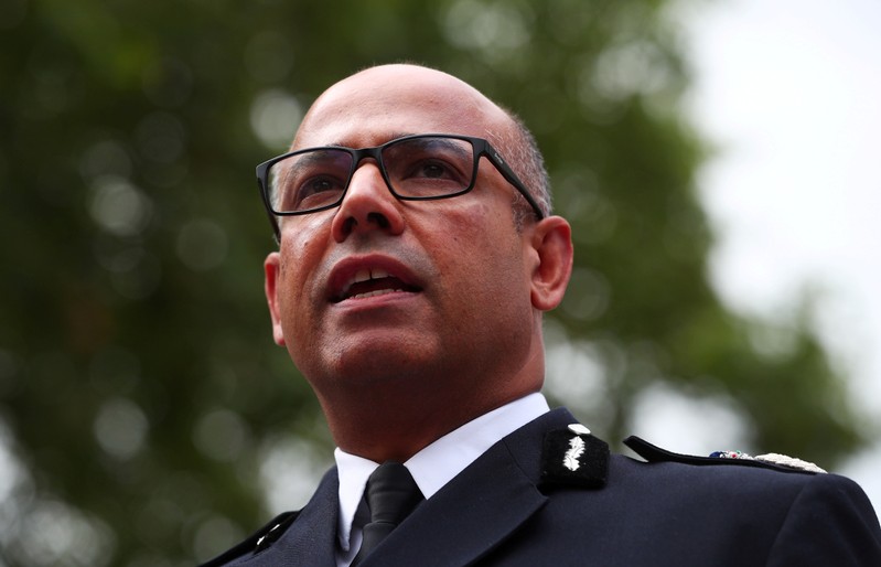 FILE PHOTO: Assistant Commissioner of the Metropolitan Police Neil Basu speaks to the media after a car crashed outside the Houses of Parliament in Westminster, London