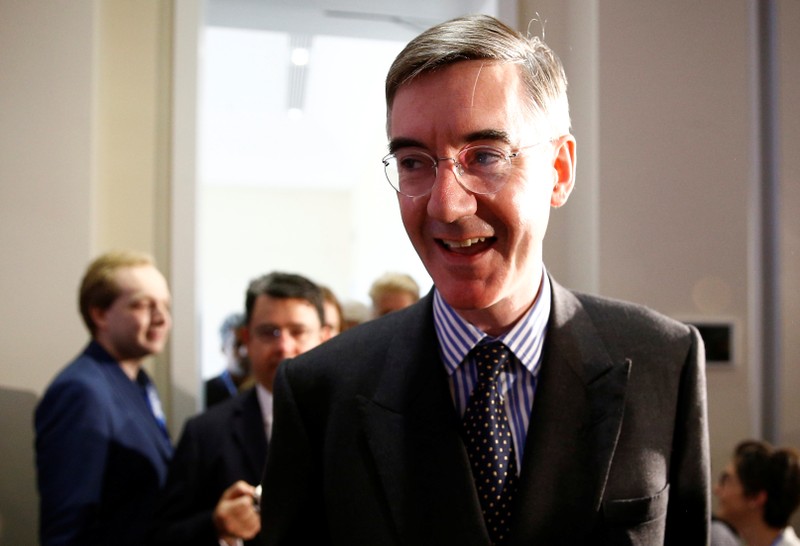 Britain's Conservative Party MP Jacob Rees-Mogg attends the launch of former British Foreign Secretary Boris Johnson's campaign for the Conservative Party leadership, in London