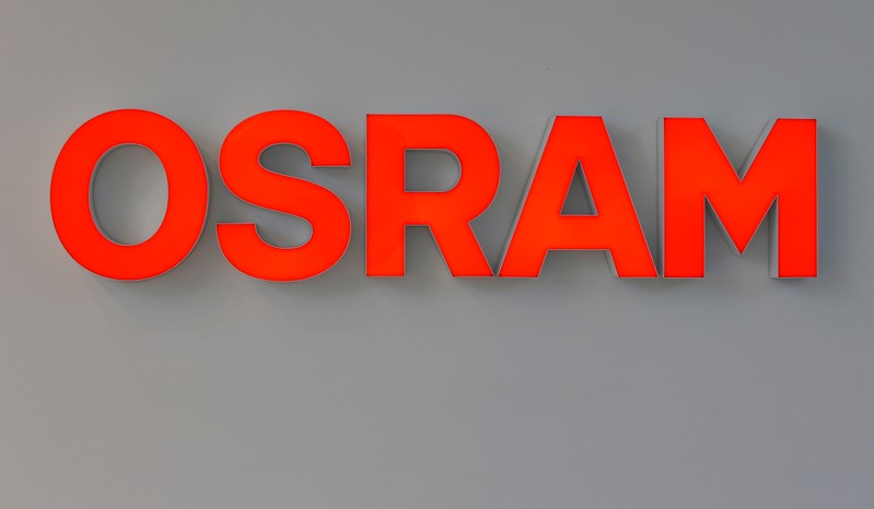 FILE PHOTO: Logo of lamp manufacturer Osram is pictured during opening of 'World of light' showroom in Munich
