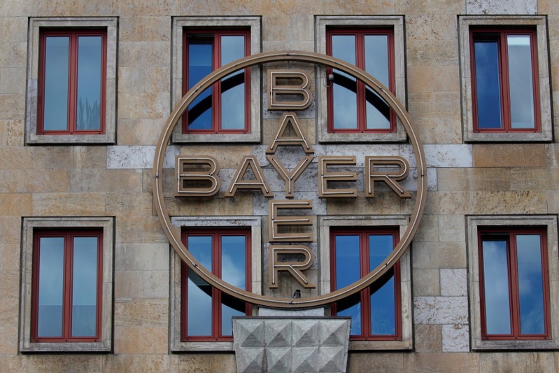 FILE PHOTO: Historic facade of Bayer AG headquarters of German pharmaceutical and chemical maker in Leverkusen