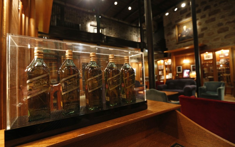 The museum room is seen at the Diageo Cardhu distillery in Scotland