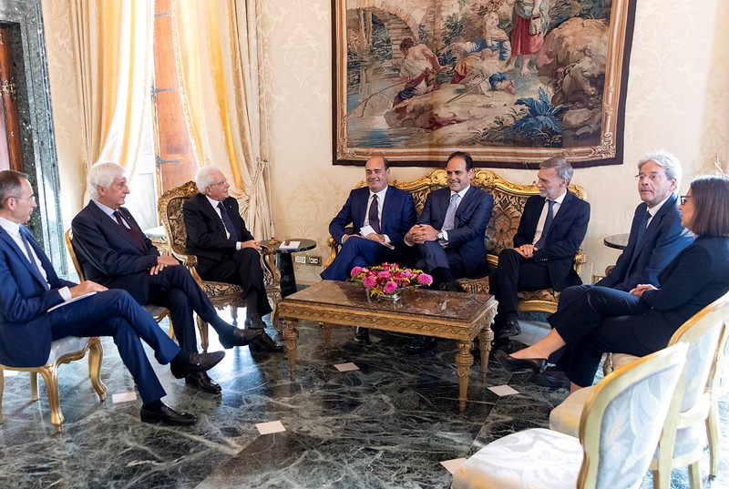 Italy's President Sergio Mattarella meets with Democratic Party leader Nicola Zingaretti in Rome