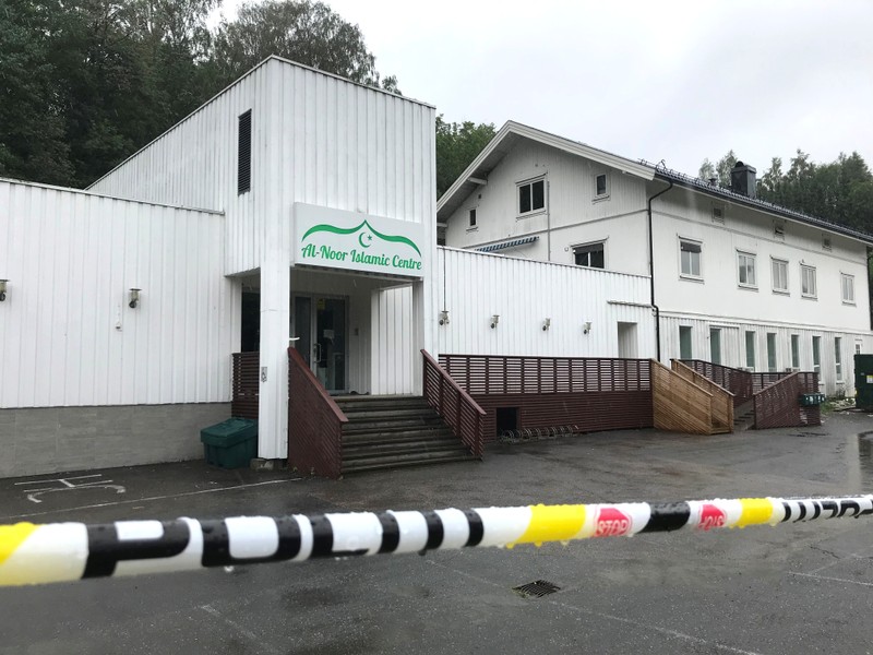 A view of the al-Noor Islamic Centre mosque in Sandvika