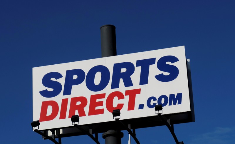 FILE PHOTO: Company logo is seen outside a Sports Direct store in Vienna