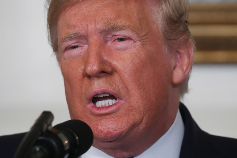 U.S. President Trump speaks about shootings in El Paso and Dayton at the White House in Washington