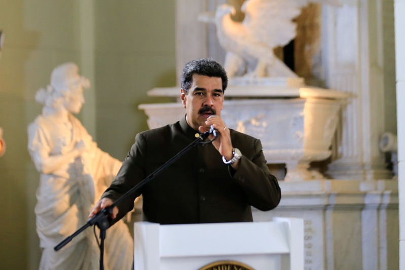 FILE PHOTO: Venezuela's President Nicolas Maduro takes part in a ceremony to commemorate the Bicentennial of the Battle in the Vargas Swamp in Caracas