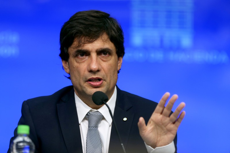 FILE PHOTO: Argentina's Economy Minister Hernan Lacunza attends a news conferenc in Buenos Aires