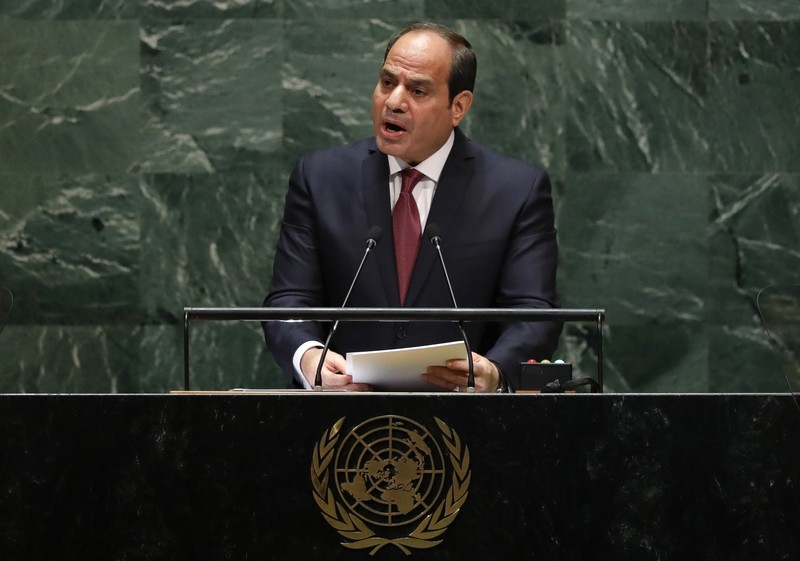 Egypt's President Abdel Fattah Al Sisi addresses the 74th session of the United Nations General Assembly at U.N. headquarters in New York City, New York, U.S.