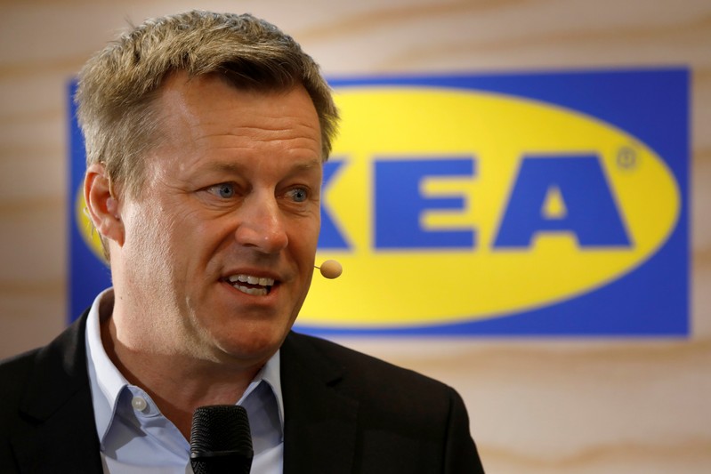 FILE PHOTO: IKEA Group President & CEO Jesper Brodin attends the opening of the company's first store in the heart of Paris