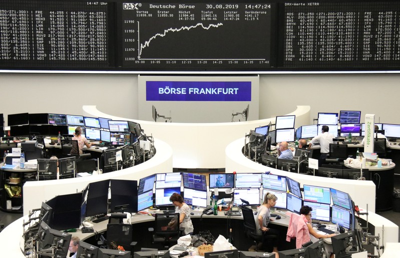 FILE PHOTO - The German share price index DAX graph at the stock exchange in Frankfurt