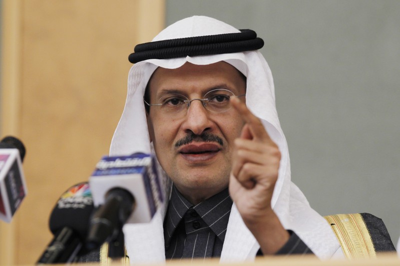 FILE PHOTO: Saudi Deputy Oil Minister Prince Abdulaziz bin Salman Al-Saud speaks during a news conference in Riyadh