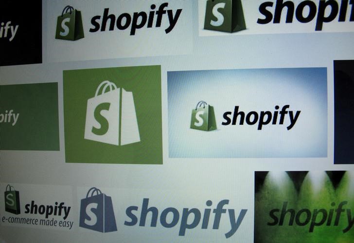 FILE PHOTO: Canadian e-commerce company Shopify Inc logo is shown on a computer screen in the illustration photo in Encinitas California