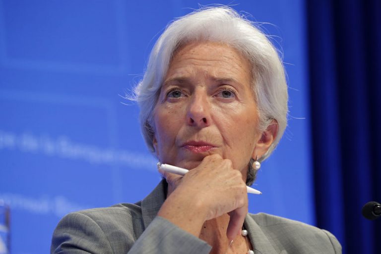The trade war is weighing ‘like a big, dark cloud’ on the global economy, says Christine Lagarde