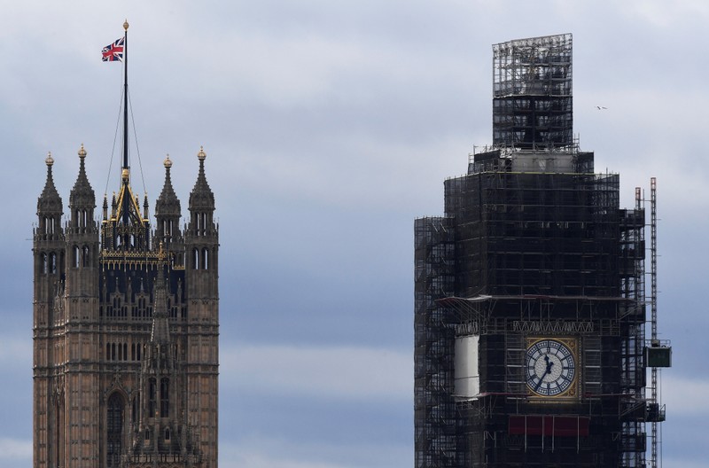 FILE PHOTO: A partial view shows the Houses of Parliament and the Big Ben clock tower in London