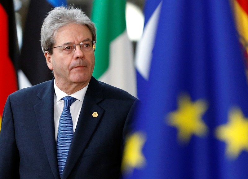 EU economics commissioner Paolo Gentiloni, pictured when Italian prime minister arriving at a European Union leaders summit in Brussels