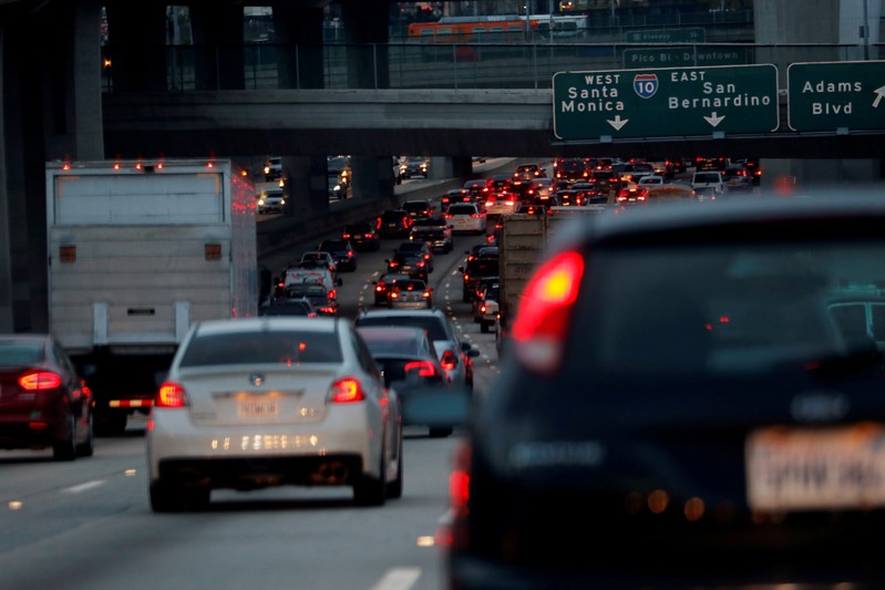 FILE PHOTO: FILE PHOTO: Morning commuters travel in rush hour traffic toward Los Angeles, California