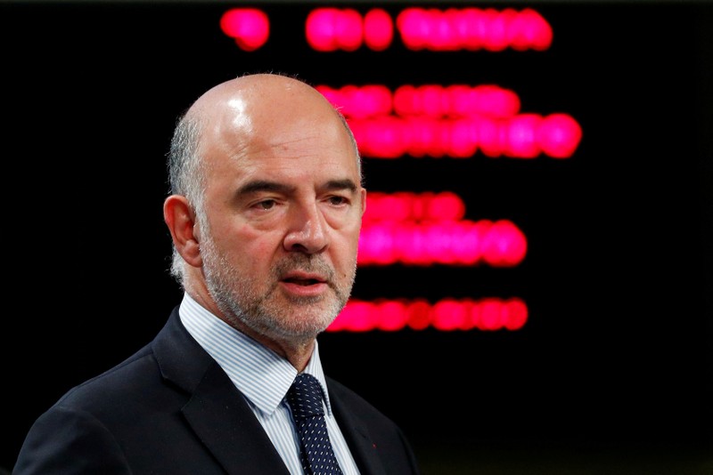 FILE PHOTO: EU Commissioner Moscovici in Brussels