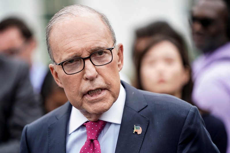 FILE PHOTO: Director of the National Economic Council Larry Kudlow speaks to the media at the White House in Washington