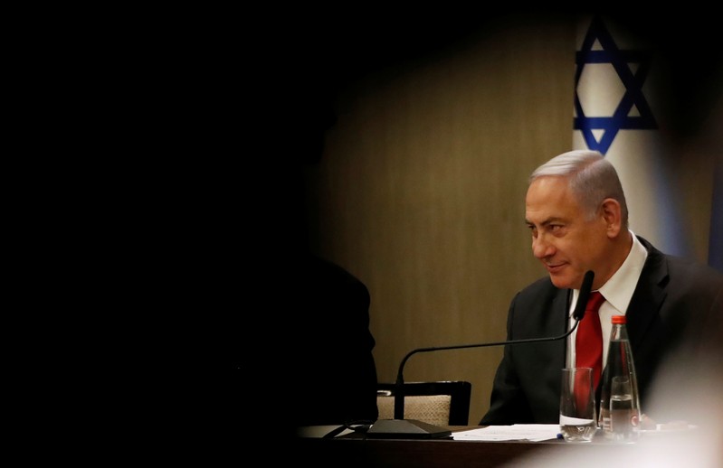 FILE PHOTO: Israeli Prime Minister Benjamin Netanyahu delivers a statement during a news conference in Jerusalem