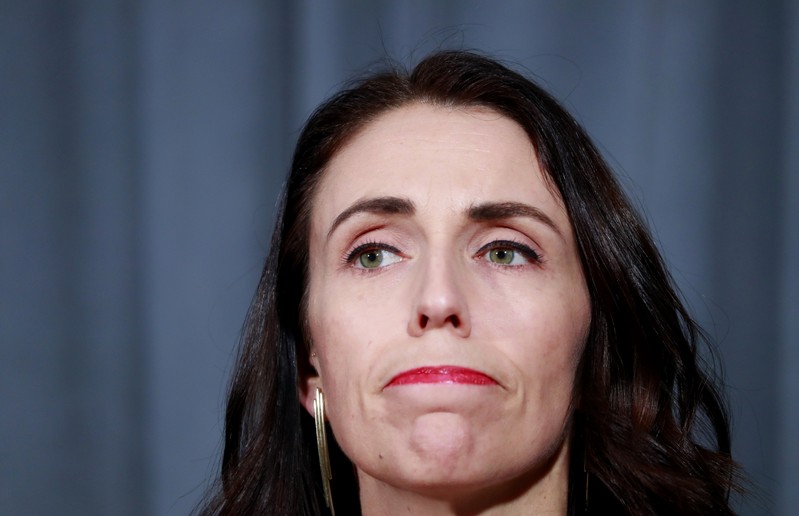 New Zealand's Prime Minister Jacinda Ardern holds a news conference on the sidelines during the 2019 United Nations Climate Action Summit at U.N. headquarters in New York City, New York, U.S.