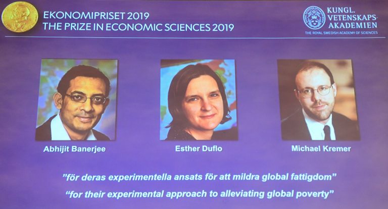 Nobel Economics Prize for 2019 awarded to Abhijit Banerjee, Esther Duflo and Michael Kremer
