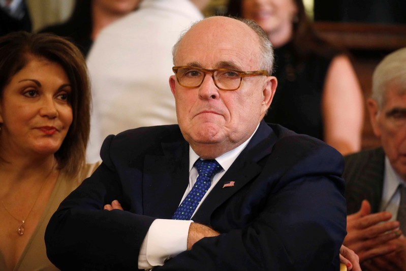Rudy Giuliani is seen ahead of U.S. President Donald Trump introducing his Supreme Court nominee in the East Room of the White House in Washington
