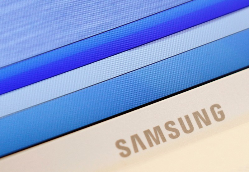FILE PHOTO: Samsung's logo is seen on a laptop computer displayed in Seoul