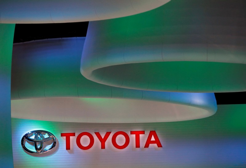 Toyota Motor's logo is pictured at the 45th Tokyo Motor Show in Tokyo