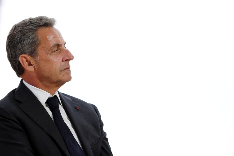 FILE PHOTO: Former French President Nicolas Sarkozy attends the MEDEF union summer forum renamed La Rencontre des Entrepreneurs de France, LaREF, at the Paris Longchamp racecourse in Paris
