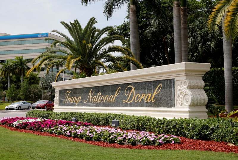 The Trump National Doral golf resort is shown in Doral