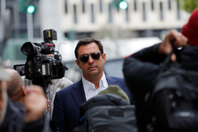 Ukrainian-born businessman Andrey Kukushkin departs after his arraignment at the United States Courthouse in the Manhattan borough of New York City