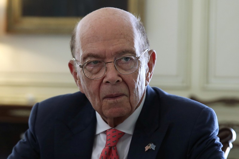 U.S. Commerce Secretary Wilbur Ross meets with Greek Prime Minister Kyriakos Mitsotakis at the Maximos Mansion in Athens