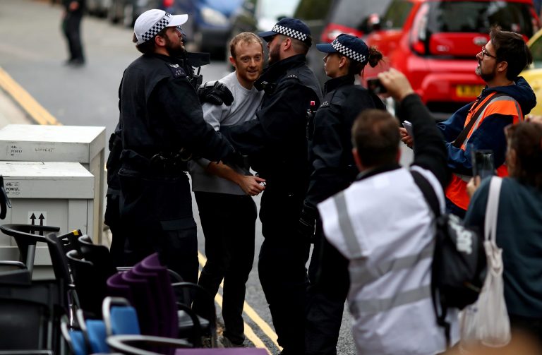 UK police arrest climate activists before protests