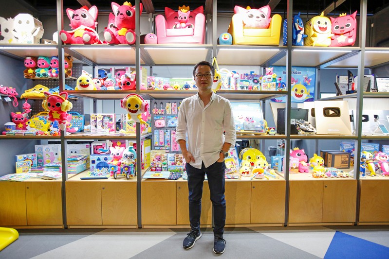 Ryan Lee, the co-founder and CFO of SmartStudy, poses for photographs at the company's office in Seoul