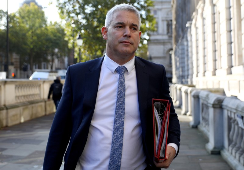 Britain's Brexit Secretary Stephen Barclay is seen outside the Cabinet Office in London