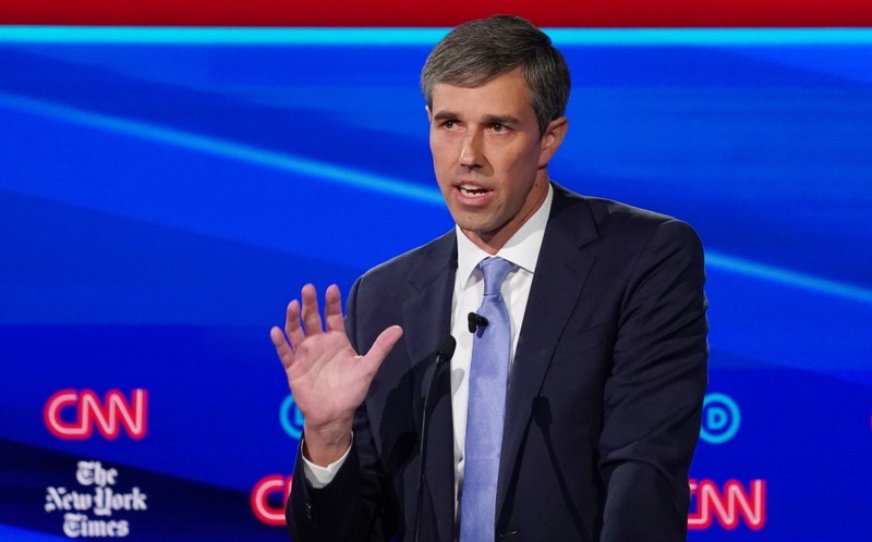 Democratic presidential candidate and former Rep. Beto O'Rourke speaks during the fourth U.S. Democratic presidential candidates 2020 election debate at Otterbein University in Westerville, Ohio U.S.