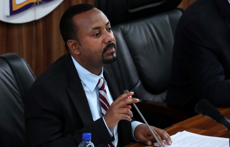 FILE PHOTO: Ethiopia’s Prime Minister Abiy Ahmed speaks during a session with the Members of the Parliament in Addis Ababa
