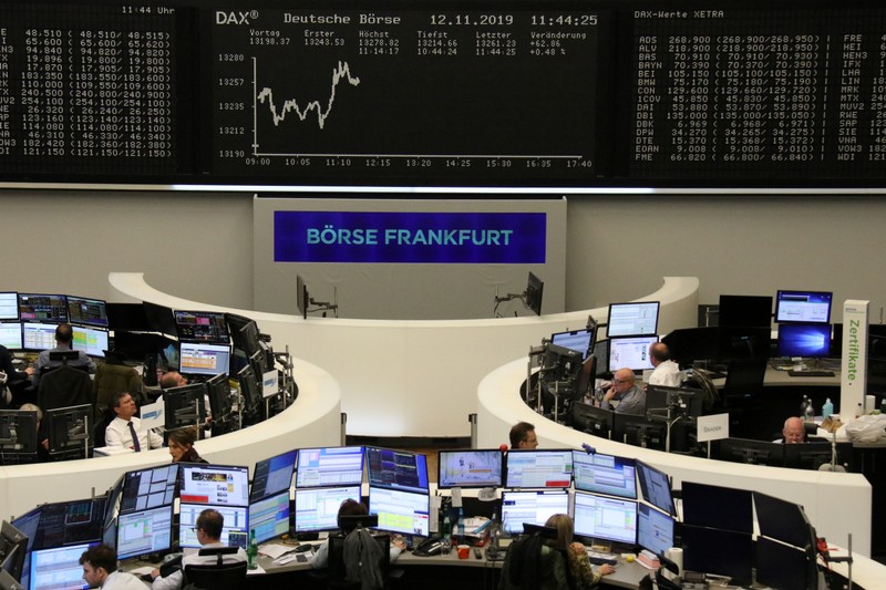 The German share price index DAX graph is pictured at the stock exchange in Frankfurt