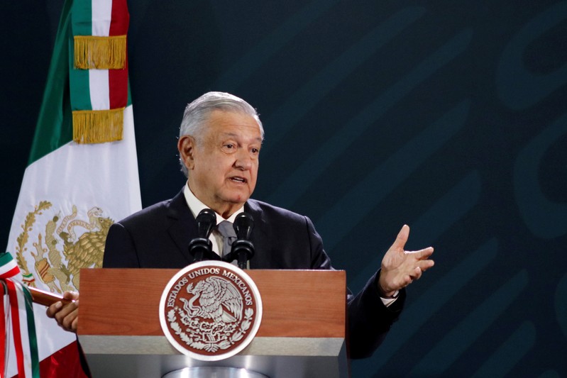 Mexico's President Lopez holds his daily news conference in Oaxaca