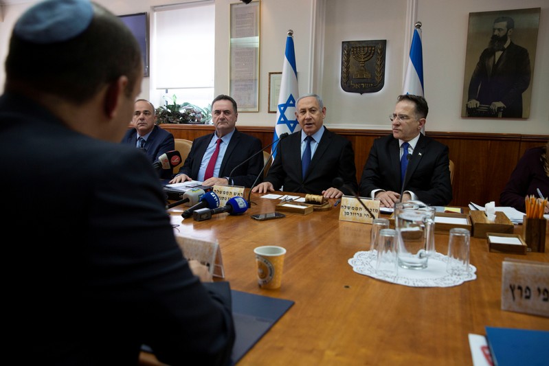 Israeli Prime Minister Benjamin Netanyahu convenes weekly cabinet meeting