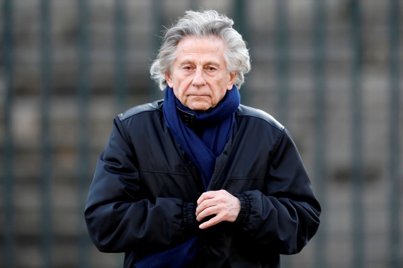 FILE PHOTO: Film director Roman Polanski arrives at the Madeleine Church to attend a ceremony during a 'popular tribute' to late French singer and actor Johnny Hallyday in Paris